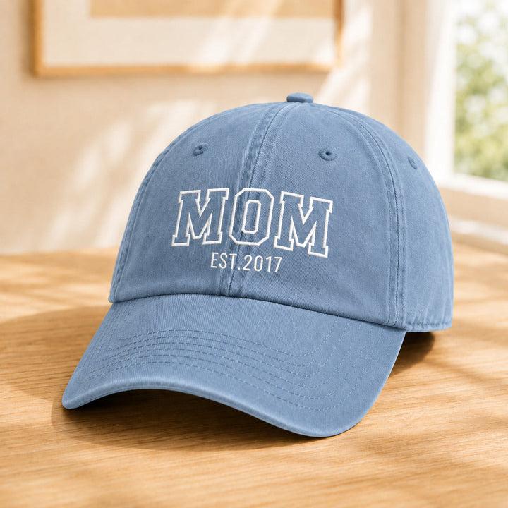Casquette MOM bleu pastel – broderie