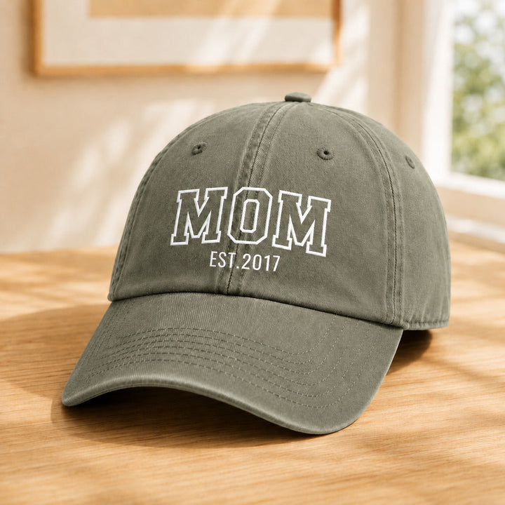 Casquette MOM vert olive – broderie