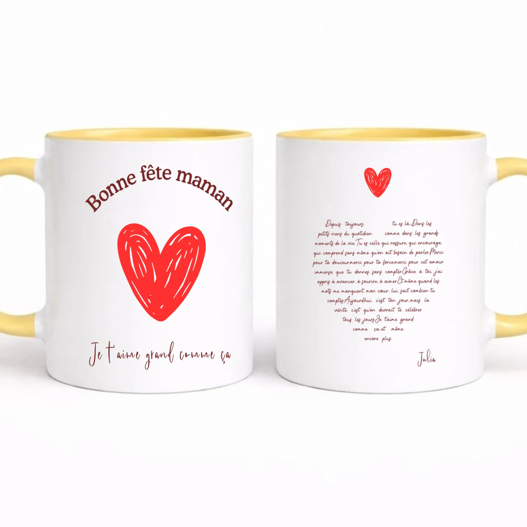 Mug bonne fête maman Mug 325ml Gelato Double / Jaune / 325ml