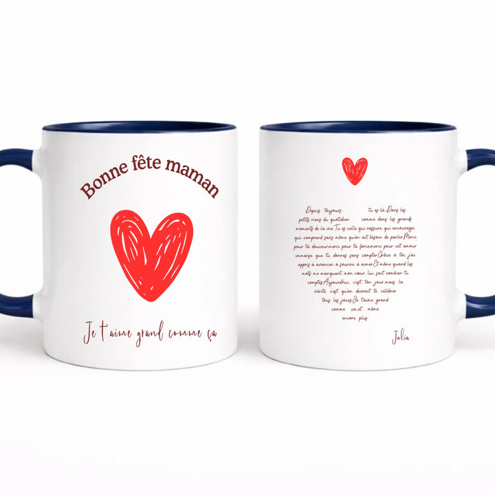 Mug bonne fête maman Mug 325ml Gelato Double / Marine / 325ml