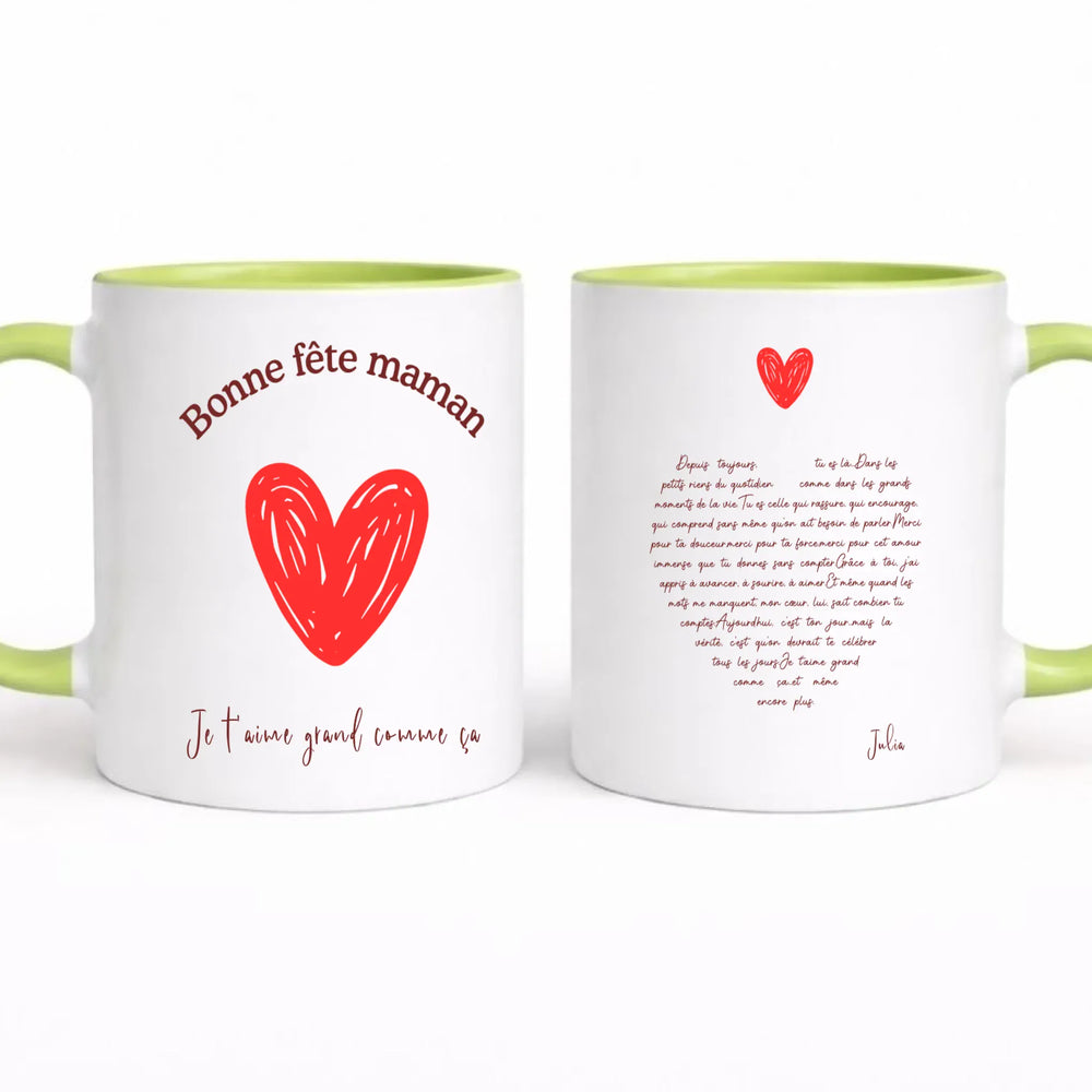 Mug bonne fête maman Mug 325ml Gelato Double / Vert / 325ml