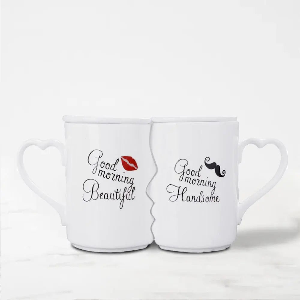 Mug Couple Coffee Good Morning