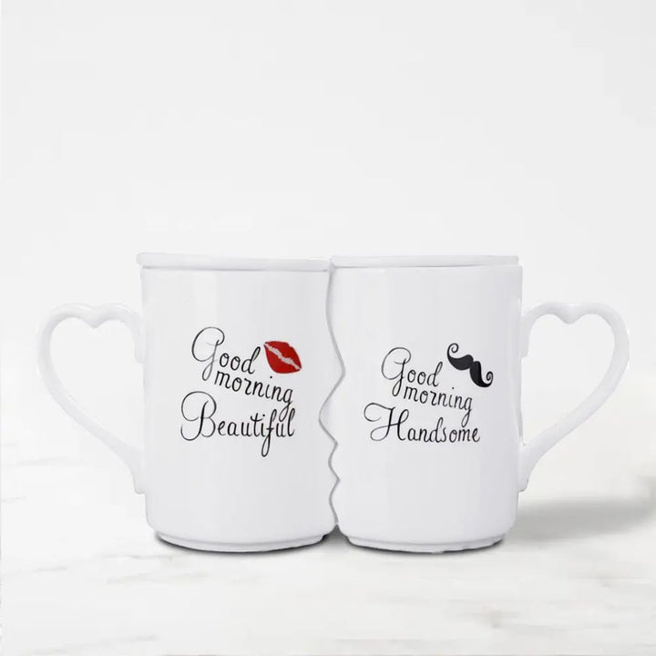 Mug Couple Coffee Good Morning