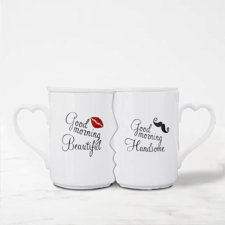 Mug Couple Coffee Good Morning