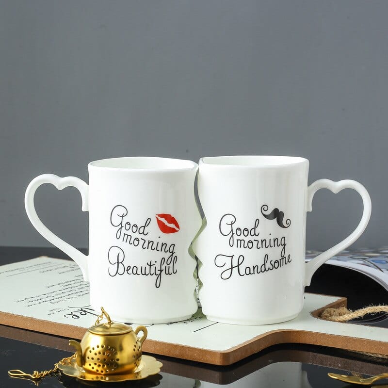 Mug Couple Coffee Good Morning