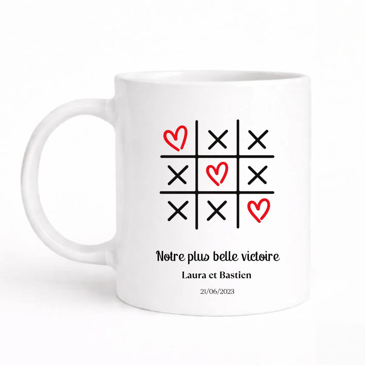 Mug Morpion Couple Blanc / 325ml