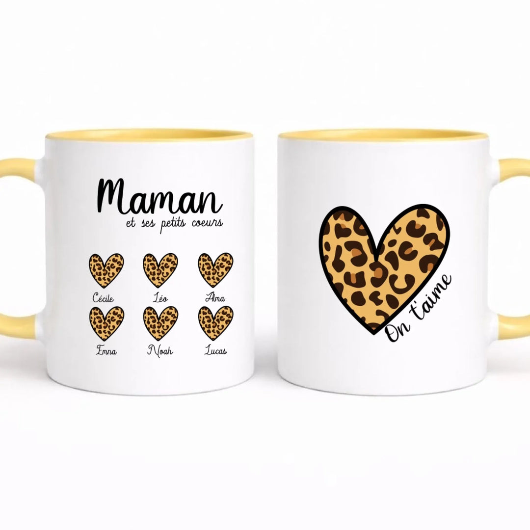 Mug maman et ses coeurs Mug 325ml Gelato Double / Jaune / 325ml