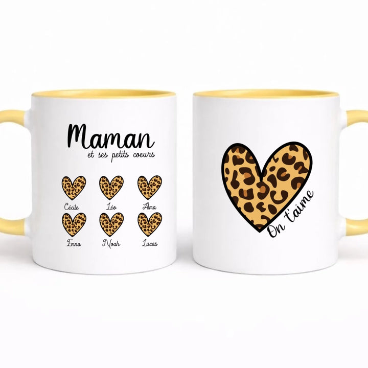 Mug maman et ses coeurs Mug 325ml Gelato Double / Jaune / 325ml