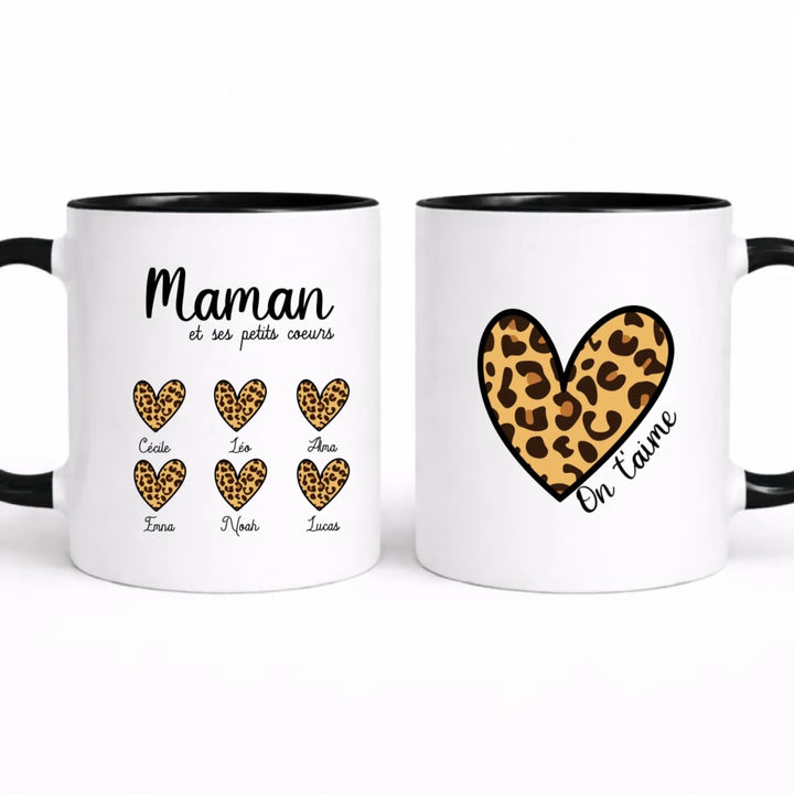 Mug maman et ses coeurs Mug 325ml Gelato Double / Noir / 325ml