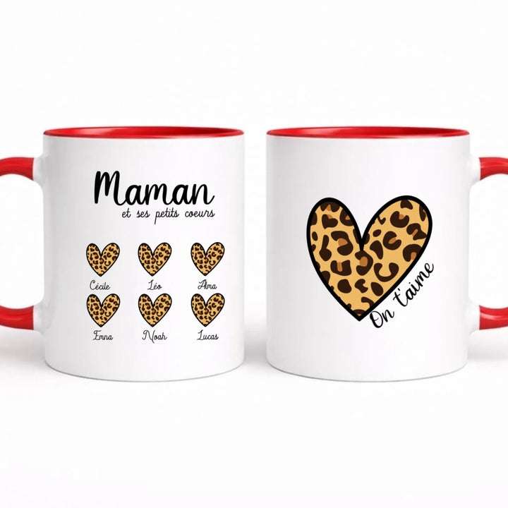 Mug maman et ses coeurs Mug 325ml Gelato Double / Rouge / 325ml