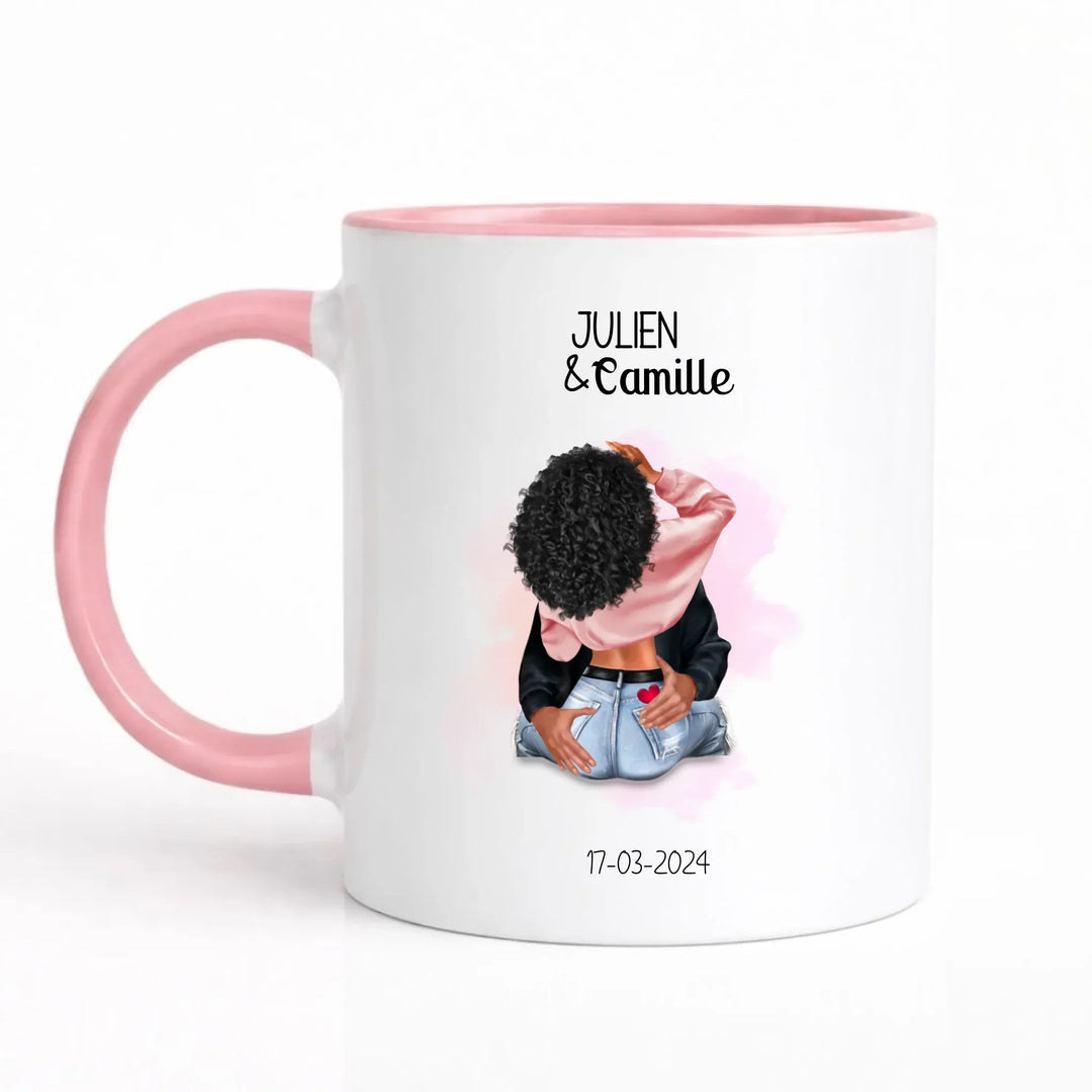 Mug Couple amoureux Mug 325ml Sans Perspective | Style 1 / Rose / 325ml