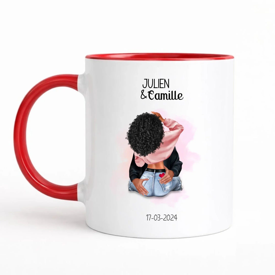 Mug Couple amoureux Mug 325ml Sans Perspective | Style 1 / Rouge / 325ml