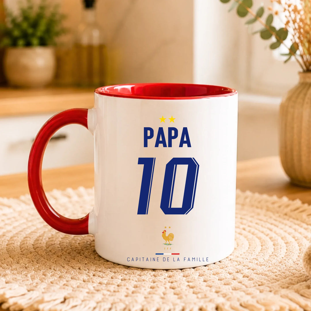 Mug Personnalisé Foot - Équipe de France - Papa et son fils