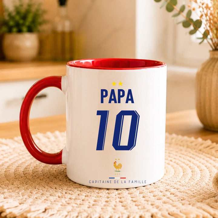 Mug Personnalisé Foot - Équipe de France - Papa et son fils