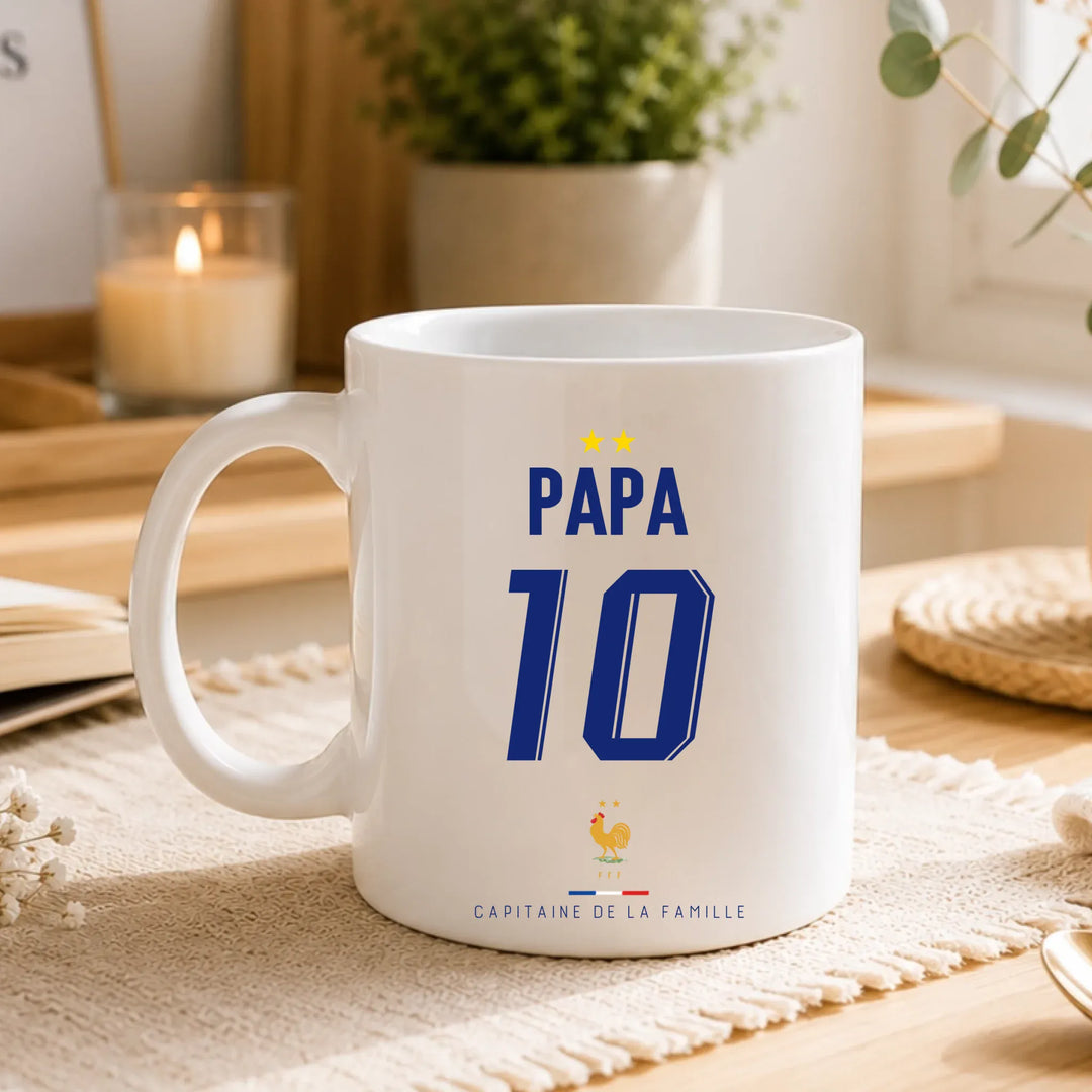 Mug Personnalisé Foot - Équipe de France - Papa et son fils