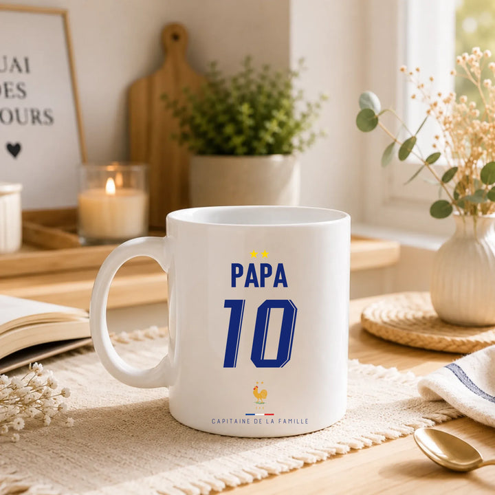 Mug Personnalisé Foot - Équipe de France - Papa et son fils