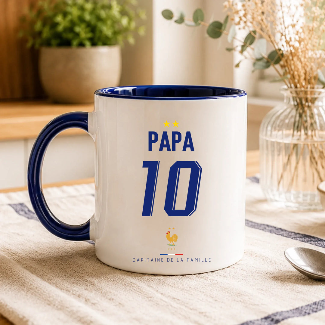 Mug Personnalisé Foot - Équipe de France - Papa et son fils