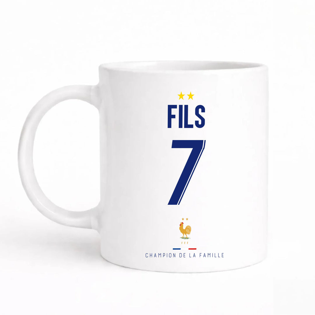 Mug Personnalisé Foot - Équipe de France - Papa et son fils Mug 325ml Gelato copy / Blanc / 325ml