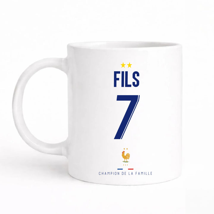 Mug Personnalisé Foot - Équipe de France - Papa et son fils Mug 325ml Gelato copy / Blanc / 325ml