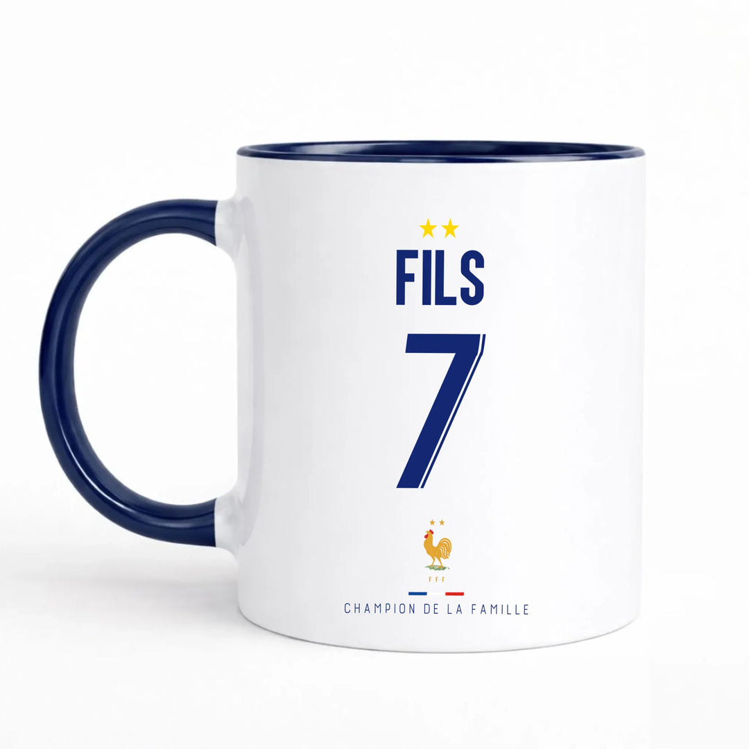 Mug Personnalisé Foot - Équipe de France - Papa et son fils Mug 325ml Gelato copy / Marine / 325ml