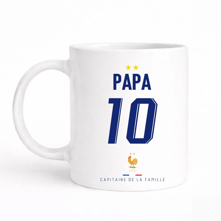 Mug Personnalisé Foot - Équipe de France - Papa et son fils Mug 325ml Sans Perspective | Style 1 / Blanc / 325ml