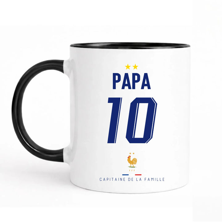 Mug Personnalisé Foot - Équipe de France - Papa et son fils Mug 325ml Sans Perspective | Style 1 / Noir / 325ml