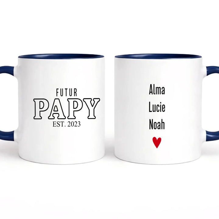 Mug futur papy Mug 325ml | Double Sans perspective / Marine / 325ml