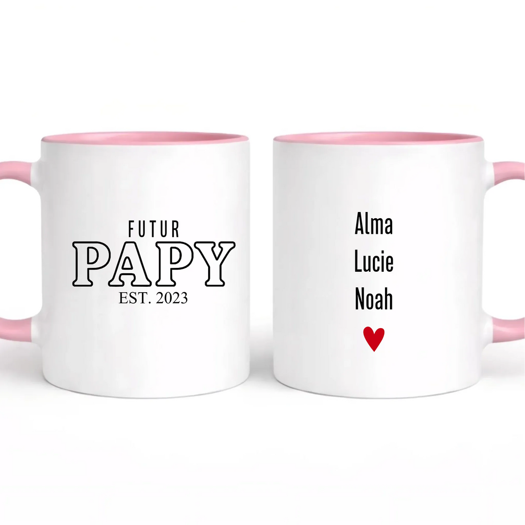 Mug futur papy Mug 325ml | Double Sans perspective / Rose / 325ml