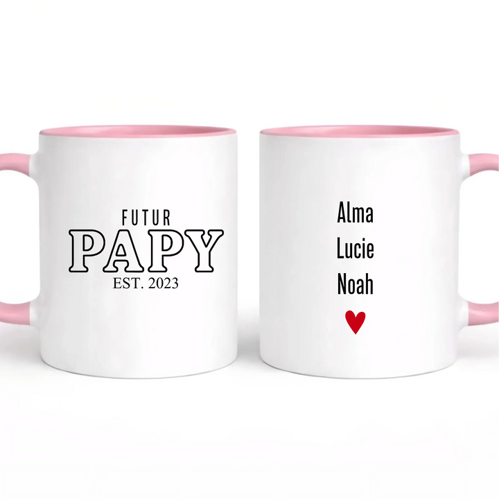 Mug futur papy Mug 325ml | Double Sans perspective / Rose / 325ml