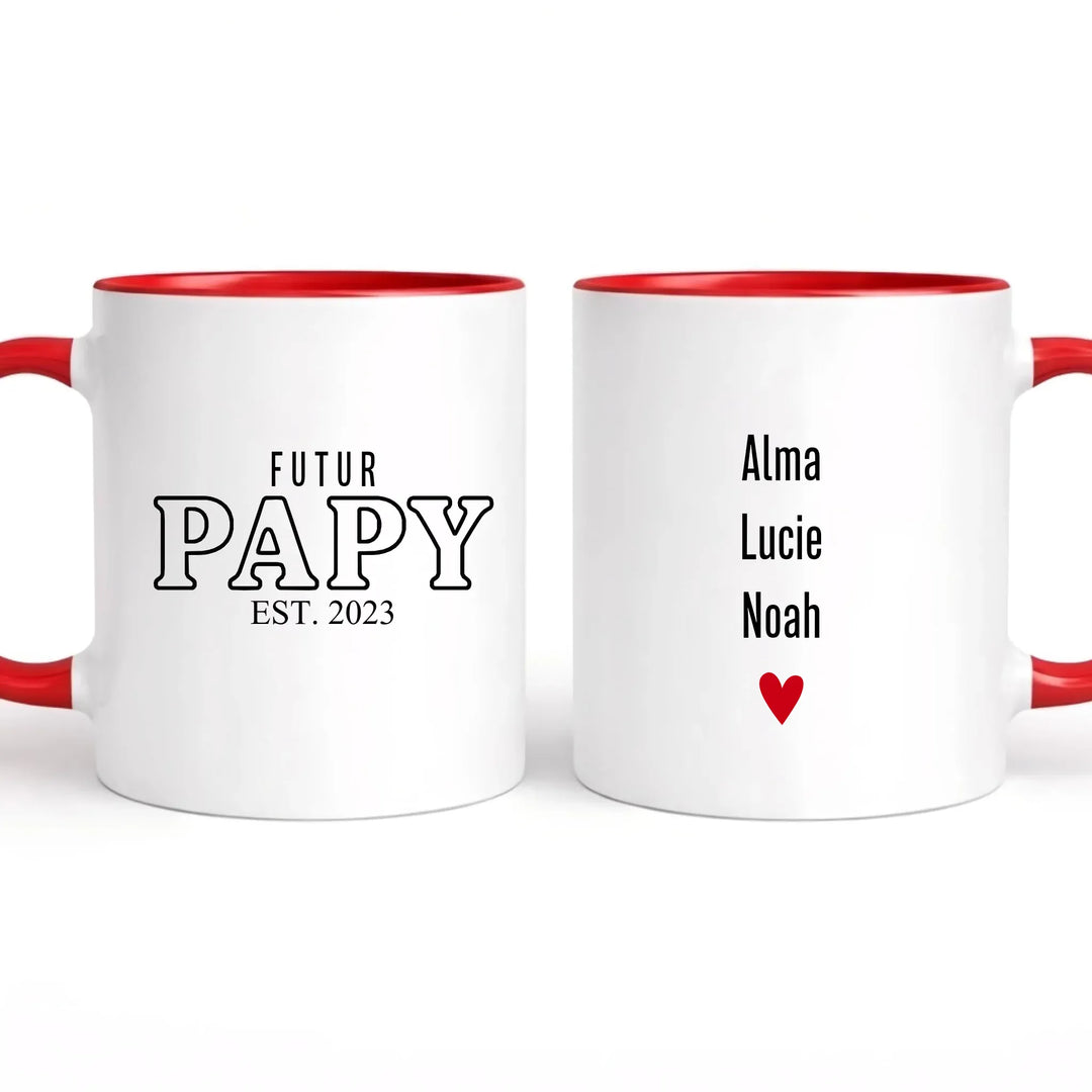 Mug futur papy Mug 325ml | Double Sans perspective / Rouge / 325ml