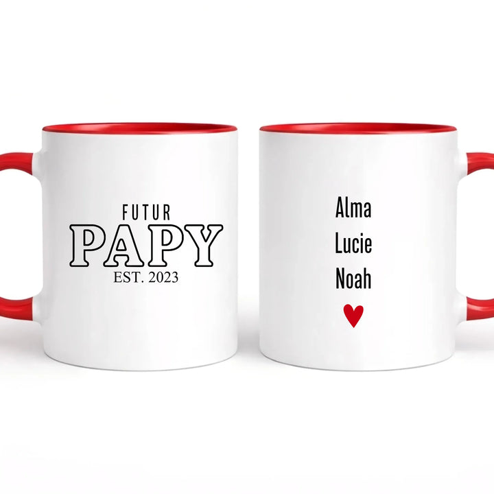 Mug futur papy Mug 325ml | Double Sans perspective / Rouge / 325ml
