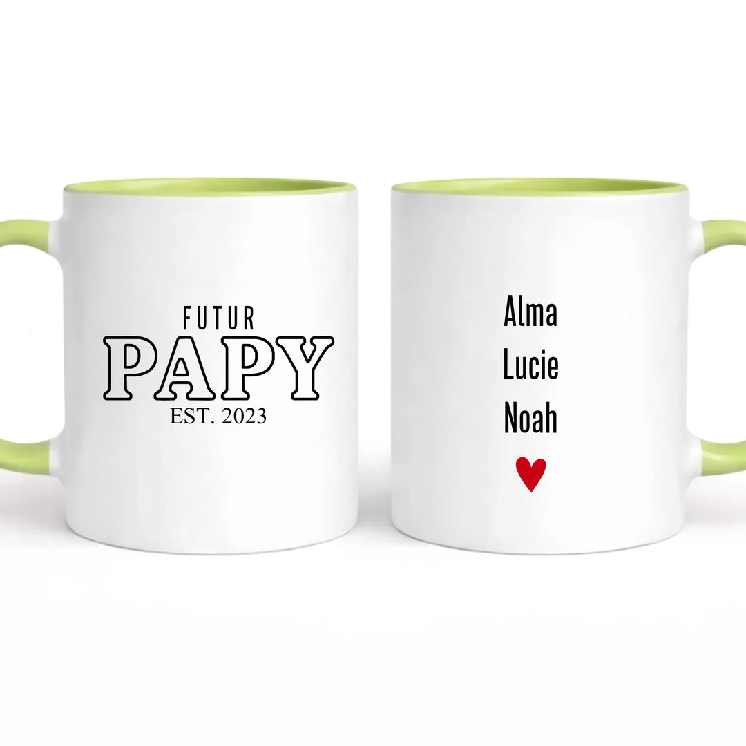 Mug futur papy Mug 325ml | Double Sans perspective / Vert / 325ml