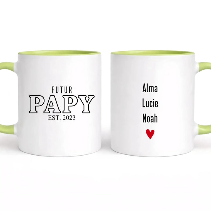 Mug futur papy Mug 325ml | Double Sans perspective / Vert / 325ml