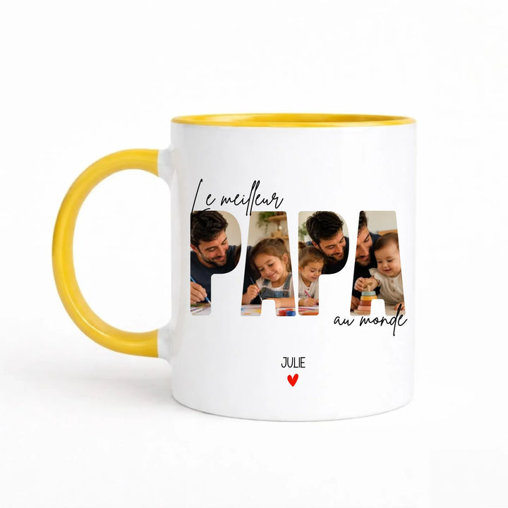 Mug le meilleur papa au monde Mug 325ml Gelato / Jaune / 325ml