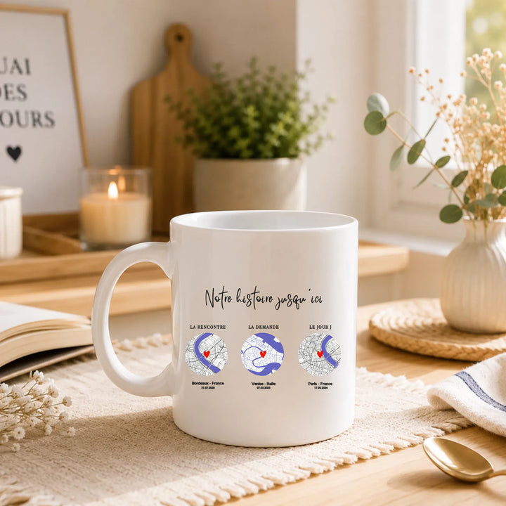 Mug étape de notre rencontre