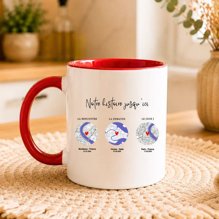 Mug étape de notre rencontre