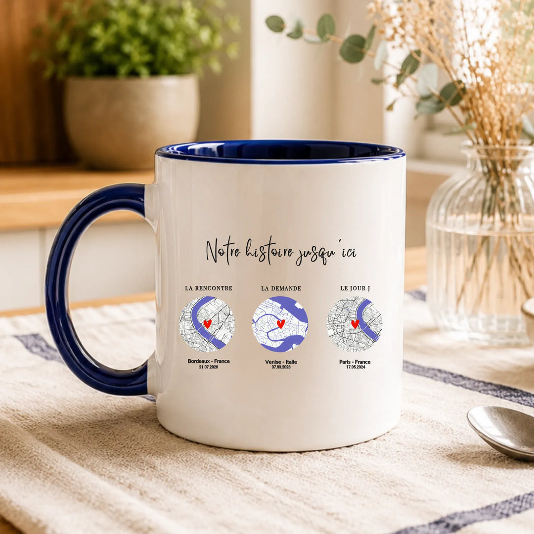 Mug étape de notre rencontre