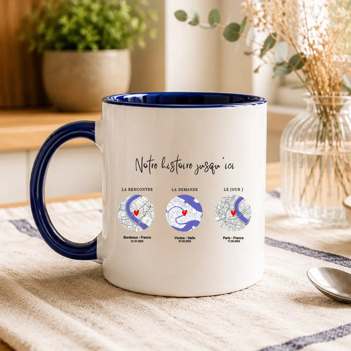 Mug étape de notre rencontre