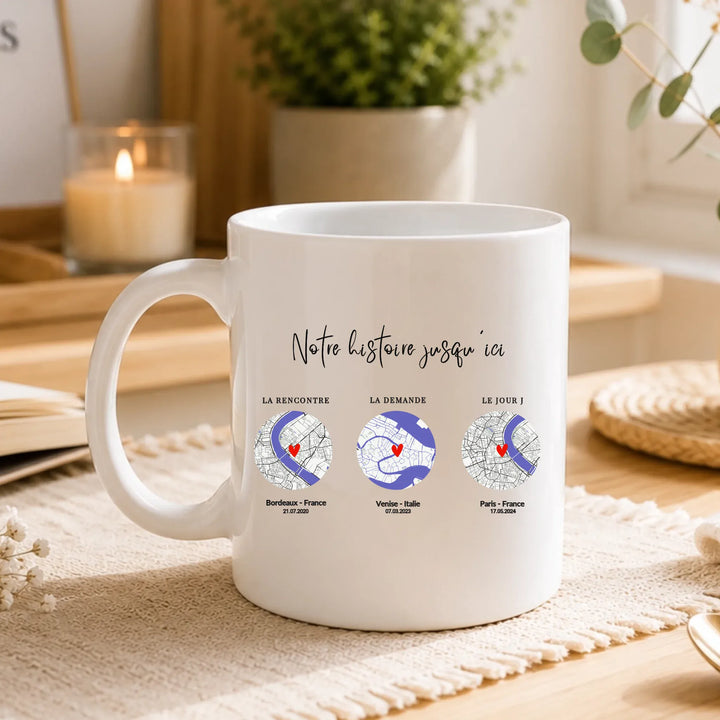 Mug étape de notre rencontre