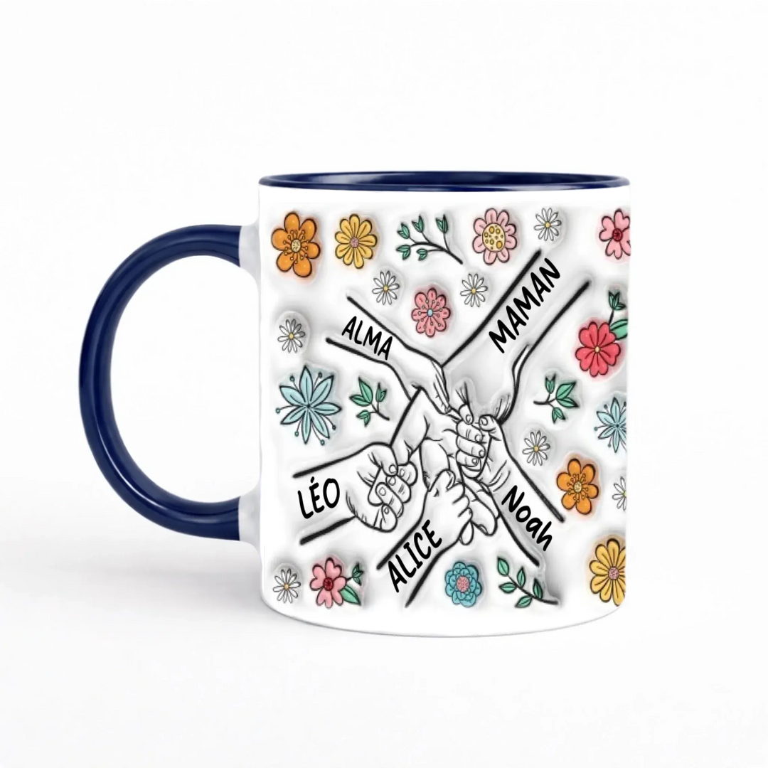 Mug personnalisé maman (Effet 3D) Blanc / 325ml
