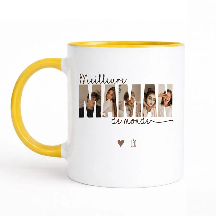 Mug meilleure maman du monde Jaune / 325ml