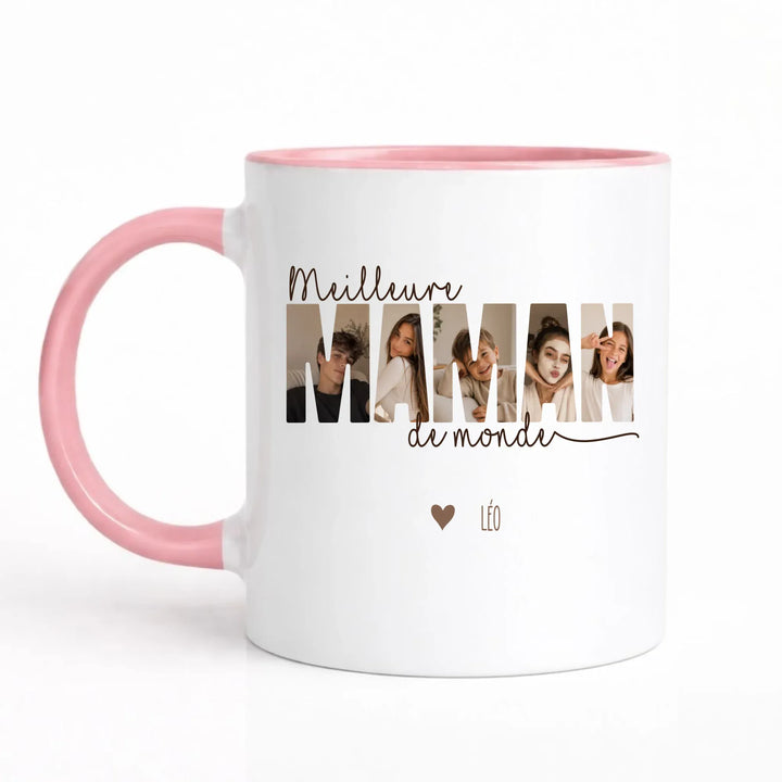 Mug meilleure maman du monde Rose / 325ml