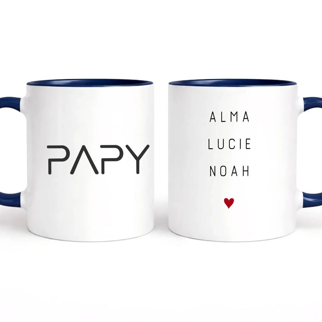 Mug papy mamie Mug 325ml | Double Sans perspective / Marine / 325ml