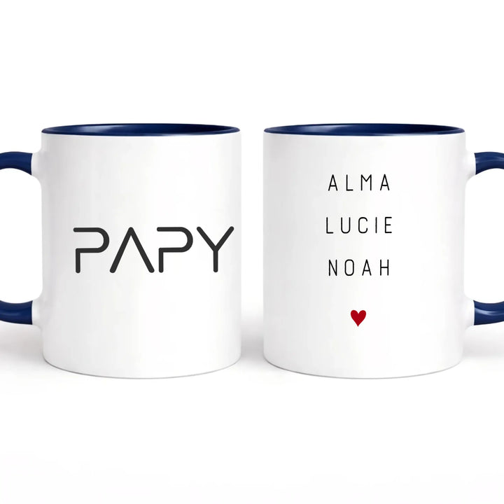 Mug papy mamie Mug 325ml | Double Sans perspective / Marine / 325ml