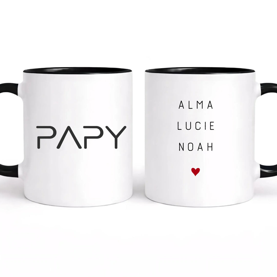Mug papy mamie Mug 325ml | Double Sans perspective / Noir / 325ml