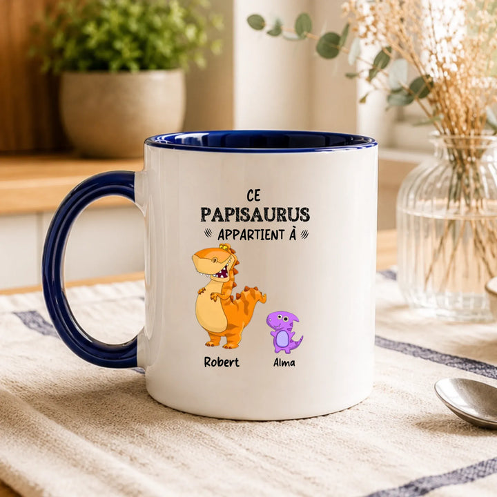 Mug Personnalisé Papy - Papisaurus