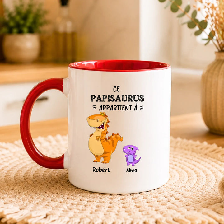 Mug Personnalisé Papy - Papisaurus