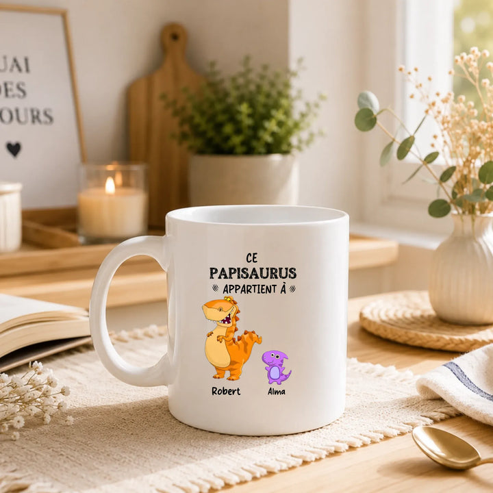 Mug Personnalisé Papy - Papisaurus