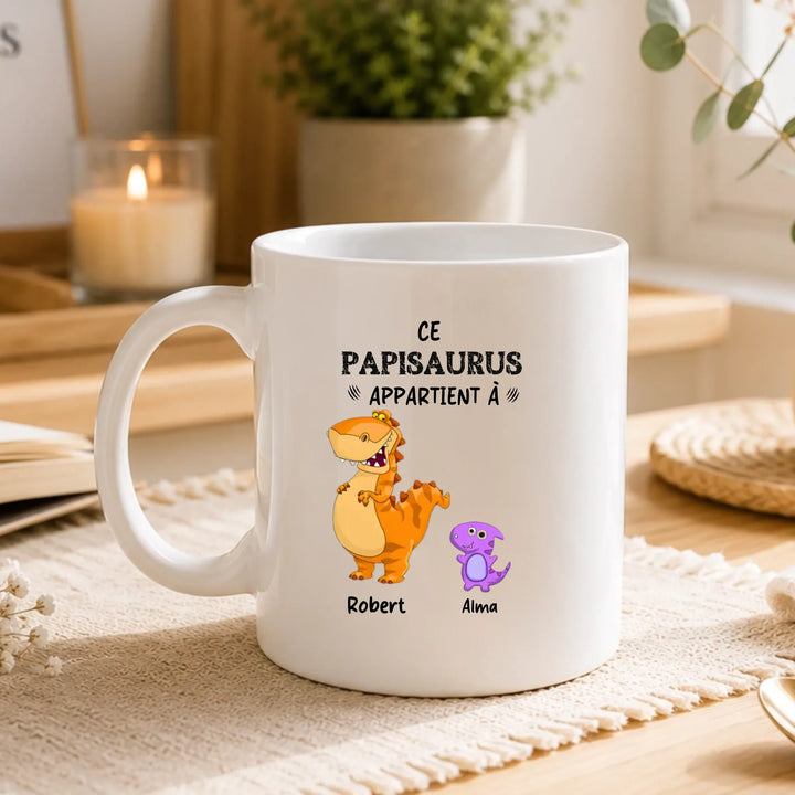 Mug Personnalisé Papy - Papisaurus