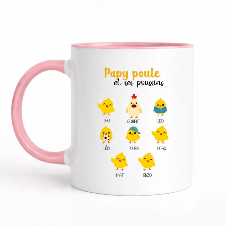 Mug Papy Poule Mug 325ml Sans Perspective | Style 1 / Rose / 325ml